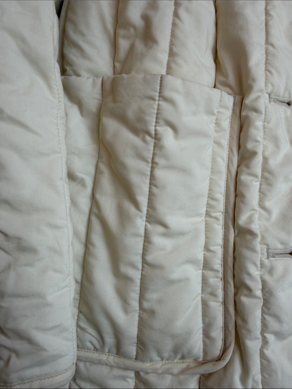 Everlane Quilted Cream Women's Coat - Classic Lightweight Jacket Size S - Picture 4 of 9